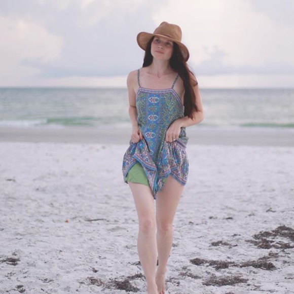 Spell Designs Jasmine Strappy Mini Dress in Jade - Picture 3 of 8